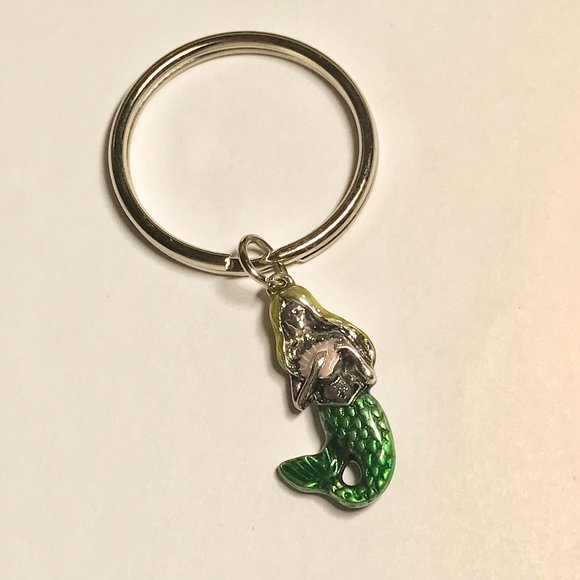 Mermaid Keychain Keyring Colorful Enamel Charm Metal Island Beach Nautical - Picture 5 of 10